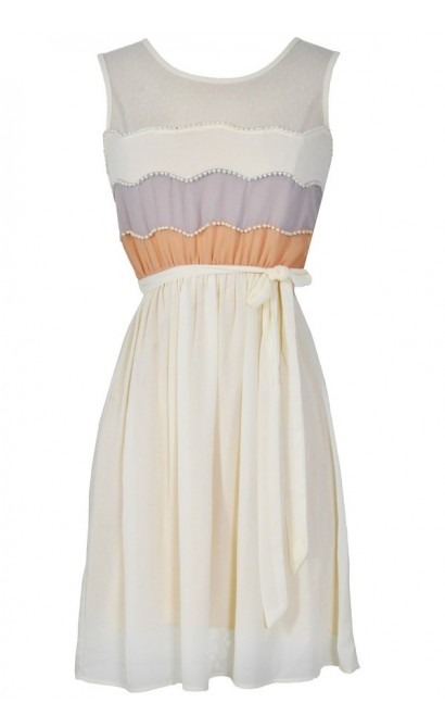 Precious Pearls Dress in Cream